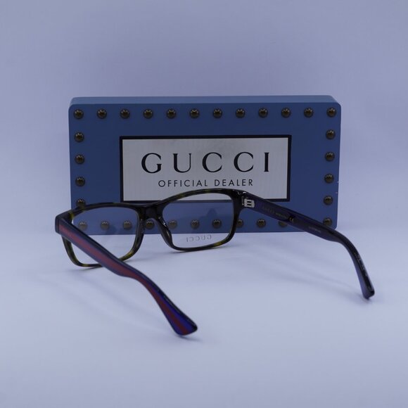 Gucci GG0006OA 003 Rectangle Eyeglasses - Havana 55mm - Picture 6 of 11